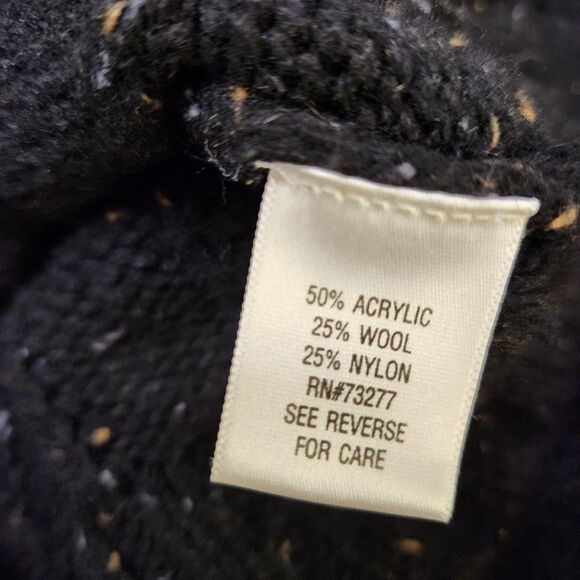 SO Black Cable Knit Cardigan Sweater – Junior Medium – 3 Fasteners - Picture 4 of 5